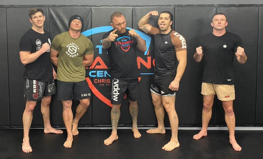 Jordan Bailey at The Training Center, San Diego with coach Chris Leben