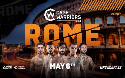 Cage Warriors Returns to Rome for CW 154 on May 6th
