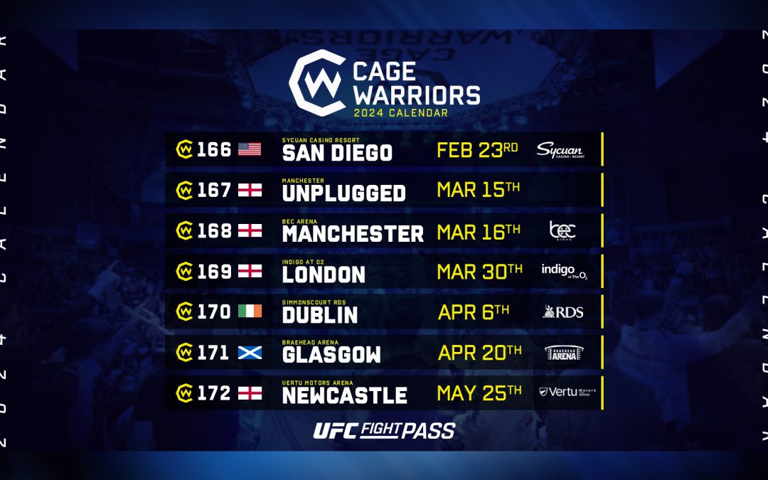 Cage Warriors Announce Initial Dates for 2024