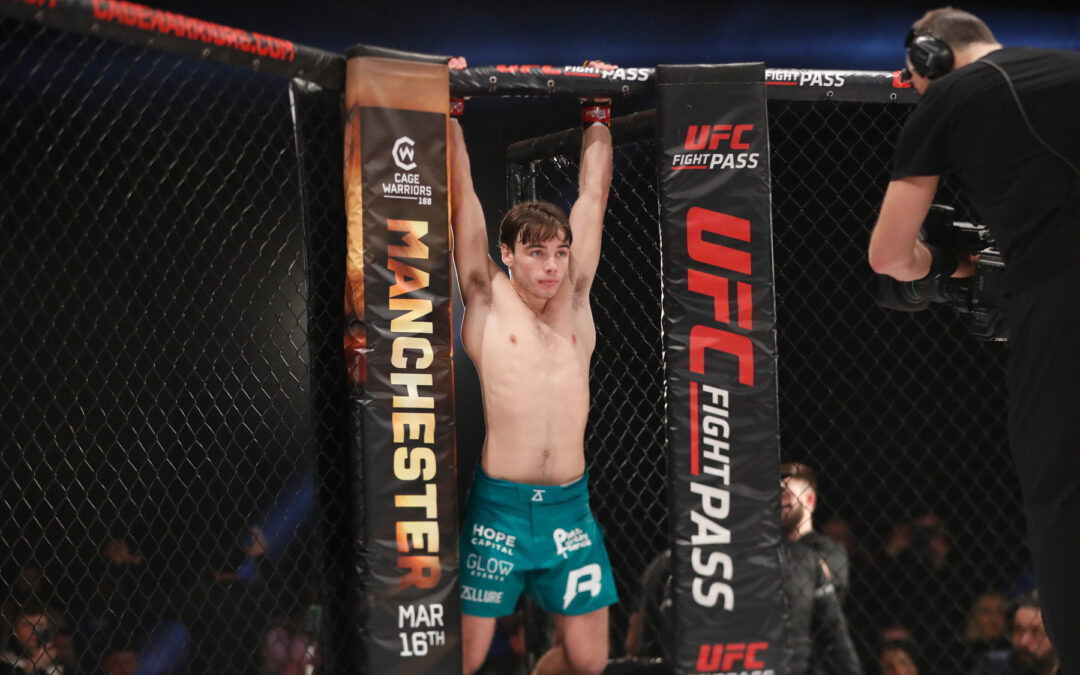 Luke Riley entering the cage