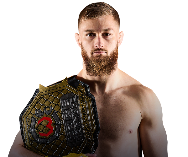 Nicolas Leblond with Cage Warriors Flyweight Belt